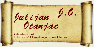 Julijan Otanjac vizit kartica